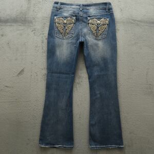 TELEPATIA Jeans Junior's Size 15 Blue Mid-Rise Bootcut Denim 30" Inseam Stretch